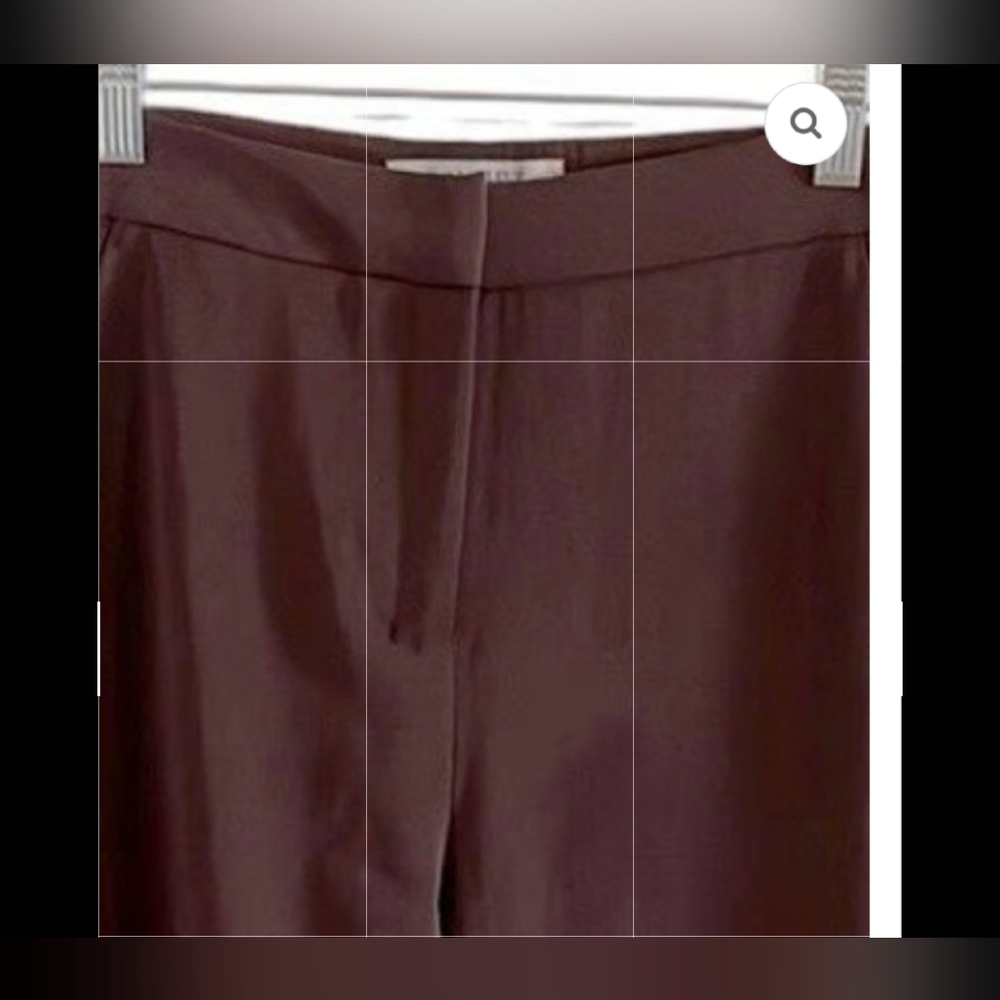 MM LAFLEUR Elegant Brown Women's The Pippa Pant Cropped Wide SZ 6 - Picture 5 of 8